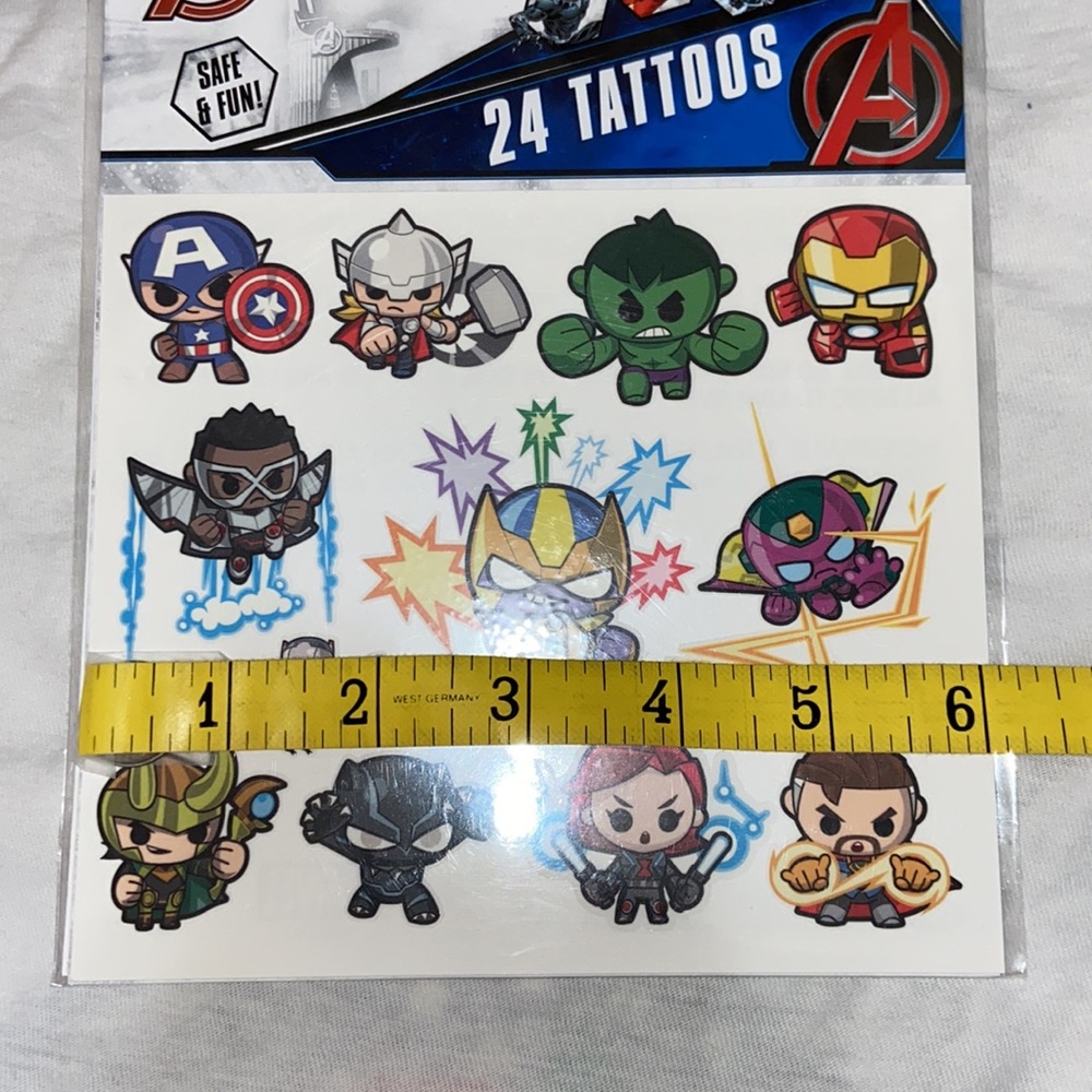 Marvel Avengers temporary tattoos. 24 tattoos. NWT. - Picture 6 of 7